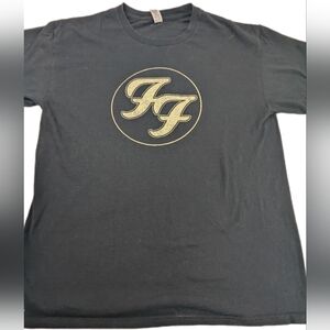 Foo Fighters Band Tee Shirt Black With The FF Logo In Front Large